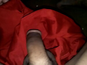 Horny sexy Indian bisexual gay shemale masturbation sex with red silk satin