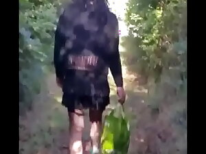 bisexual crossdresser takes his first public walk dressed up like a girl and when he saw someone new chum he was going to walk right past them but ended up running off instead vote me down i will keep uploading it