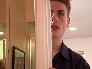 Muscular stud fucks the repair alms-man