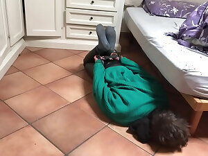 Bondage in leather pants