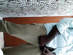 Guy make noticeable toilet