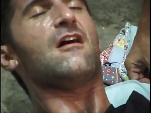 Hot bondage fucking in a threesome