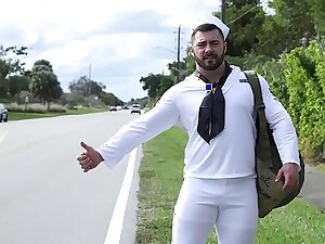 GAYWIRE - Bruce Beckham Fucks Derek Bolt, The Hawt Hitchhiking Sailor
